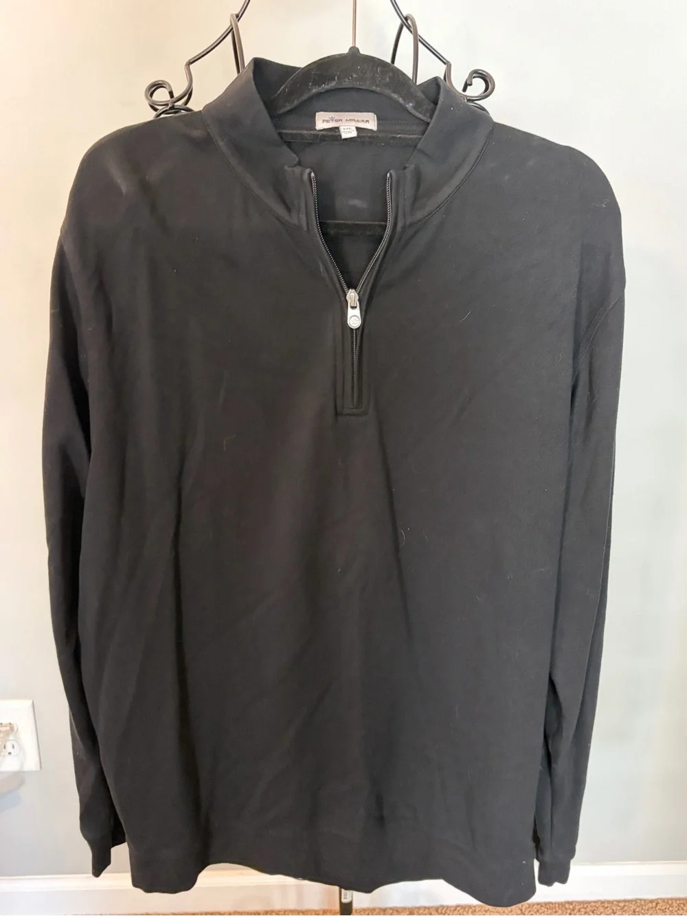 Peter Millar Black Pullover 1/4 zip size XXL golf shirt top